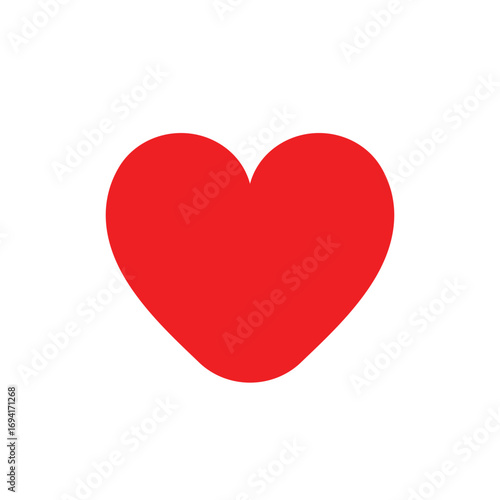  Heart vector icon. Heart, love, romance or valentine's day red heart. Artistic red heart love symbols isolated editable.