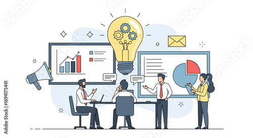 Team brainstorming session leading to innovative business strategy development and growth opportunities