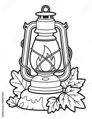 Spooky Halloween Coloring Book Pages For Kids-Adults,  Vectors Illustration, Line Art, Black & White Designs, Bold-Easy, A4 Size 8.5x11" Inches