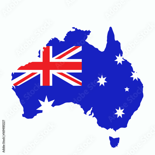 australia map  australia flag design inside australia map.eps