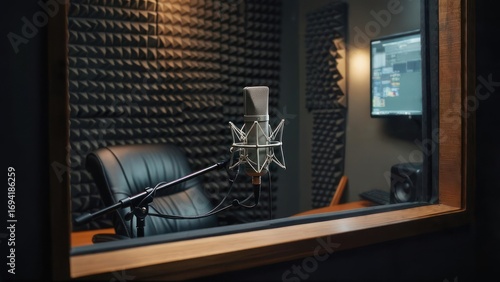 Recording studio interior view