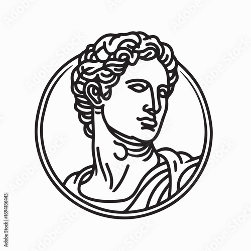 Marble Statue Vector Images Isolated on white background