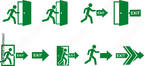 Exit icon vector collection.