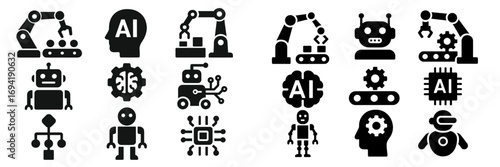 Incorporating artificial intelligence and robotics symbols in design for modern technology applications