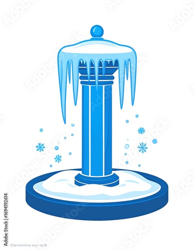 Frozen fountain illustration
