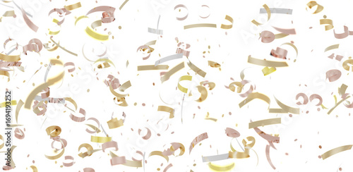 Gold and blush confetti fal...