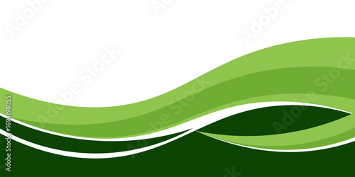 Abstract green banner background. Graphic design banner pattern background template with dynamic curve shapes