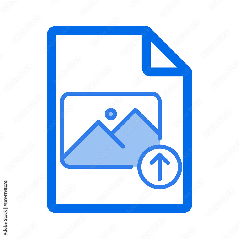 Image file upload icon with mountains