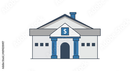 Classic Banking Institution with a modern twist offers stability and secure financial services in a contemporary setting