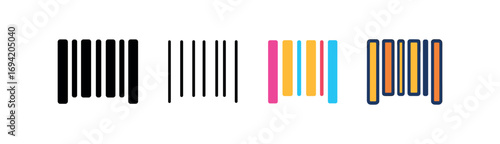Vector icon same pose same proportions four styles black solid glyph outline minimal flat multicolor filled cartoon flat shaded.
