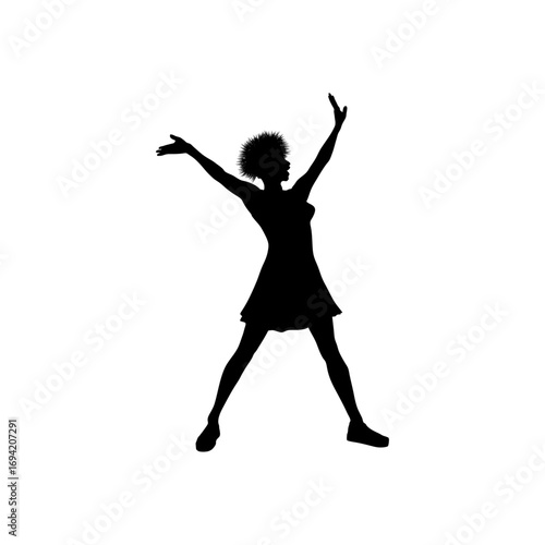 dancing girl silhouette
