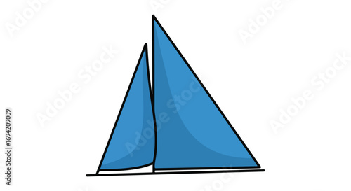 Illustrative sailing vessel floating across a vast expanse of open water adventure and exploring marine life and discover hidden coastal secrets and
