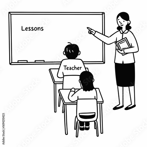 teacher and students