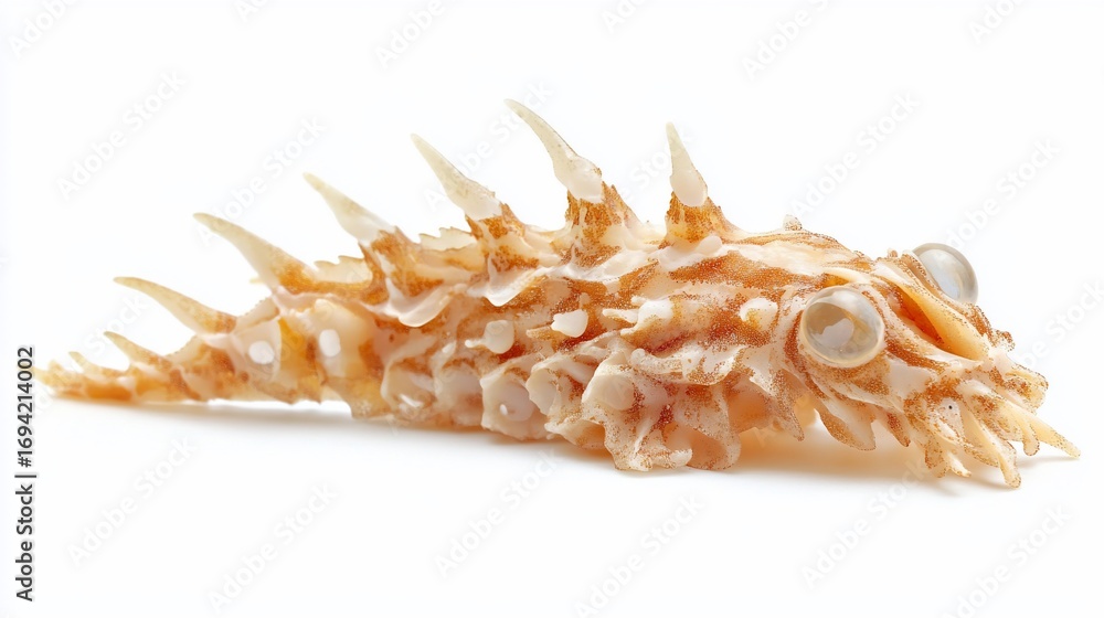 Obraz premium Spiky seashell creature with large eyes