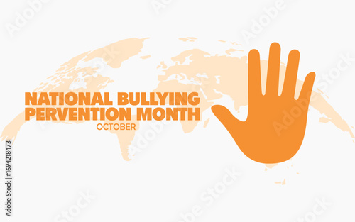Vector graphic of National Bullying Prevention Month ideal for National Bullying Prevention Month celebration.