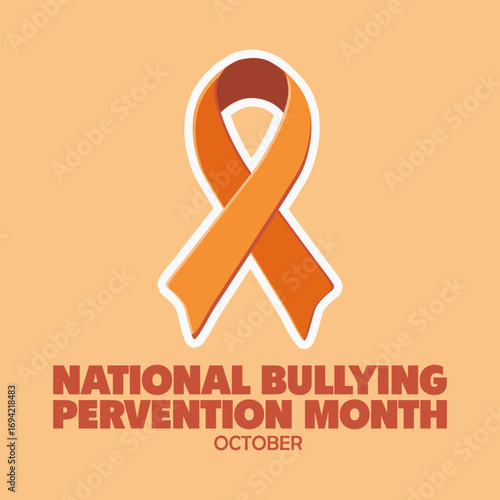 Vector graphic of National Bullying Prevention Month ideal for National Bullying Prevention Month celebration.