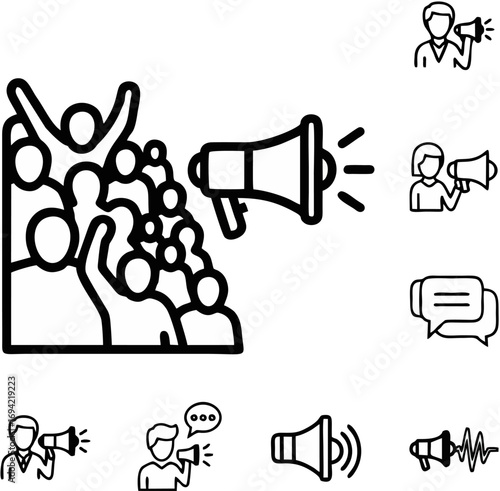 Angry Crowd Shouting and Throwing Objects