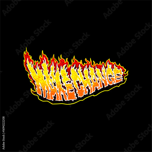 make change slogan illustrati...