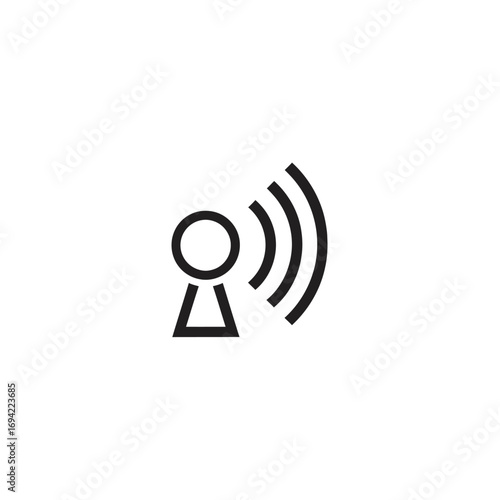 Wireless Signal Transmission Technology Icon.