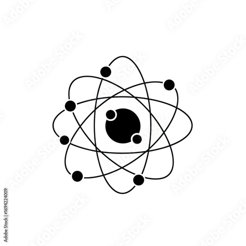 Atomic model science physics electrons protons neutrons.
