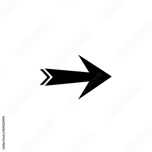 Free Download Black arrow pointing right, simple design. - GFXLoad