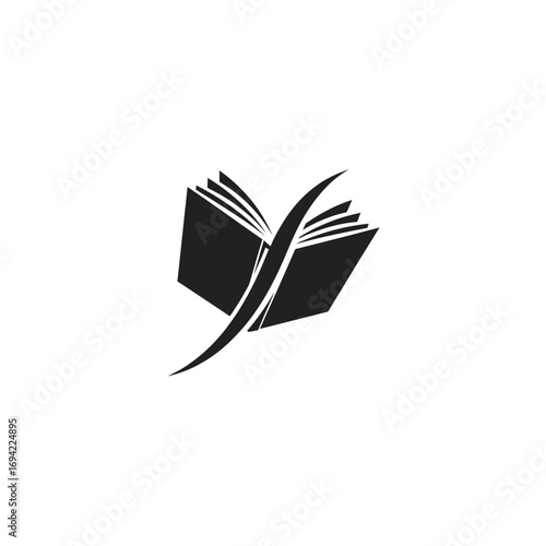 Wallpaper Mural Open book with a curved line design element. Torontodigital.ca