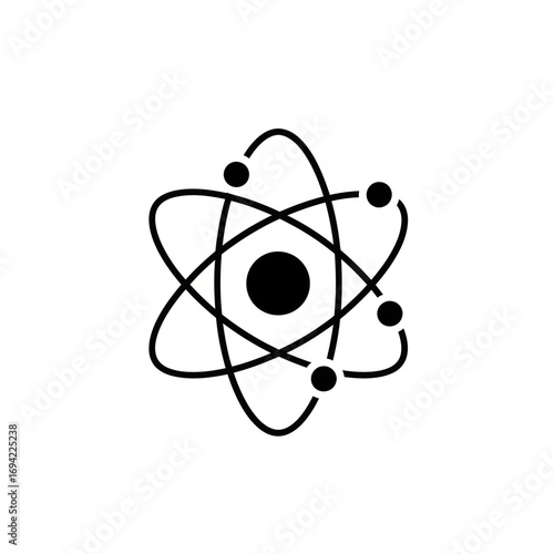 Simple Atom Model Diagram Science Education.