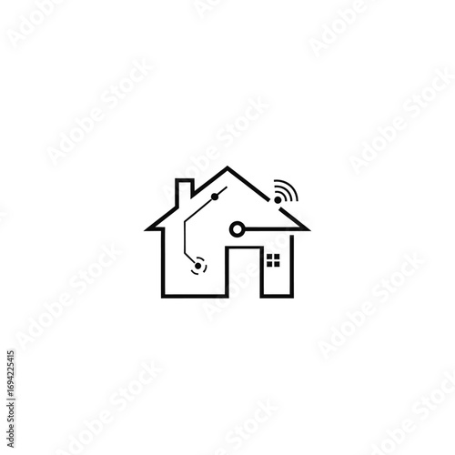 Wallpaper Mural Smart Home Technology Wireless Network House Automation. Torontodigital.ca