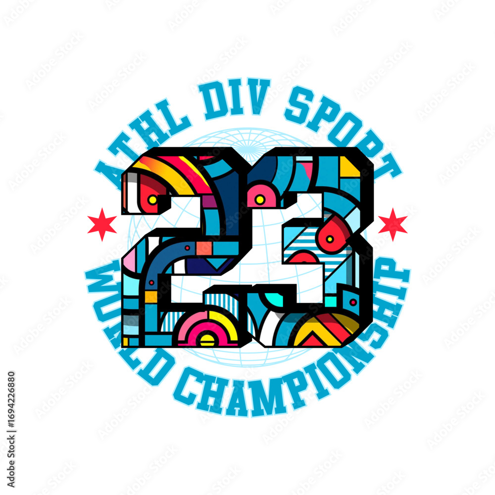Fototapeta premium 23 athl div sport simple vect...