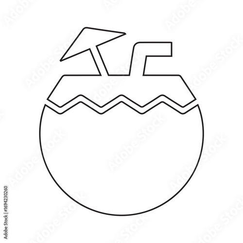 Tropical Coconut Drink Icon