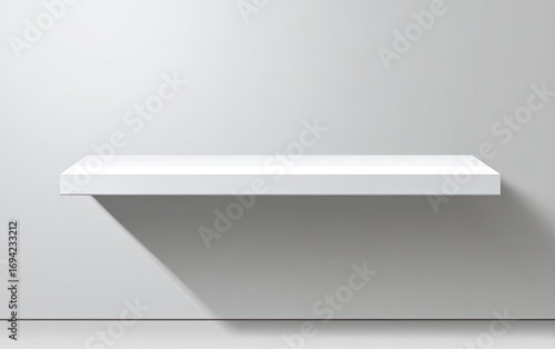 Wallpaper Mural Empty white shelf against a wall Torontodigital.ca