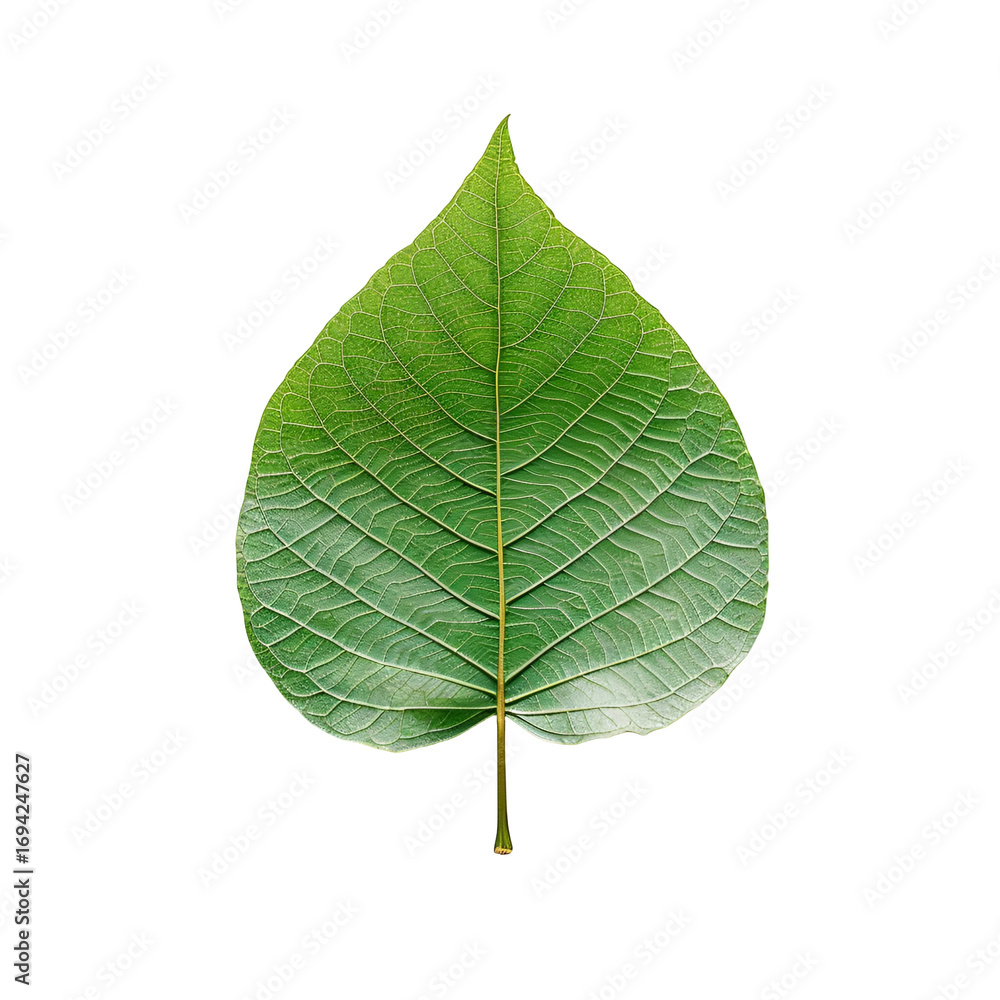 Obraz premium Green peepal leaf isolated on white background