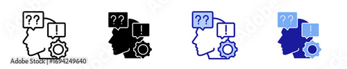Critical Thinking  Icon Set Multiple Style Collection
