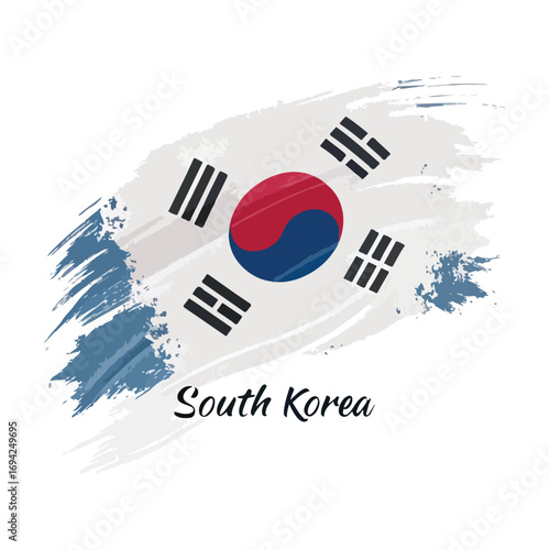 South korean flag vector illustration