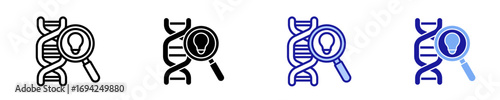 Genetic  Icon Set Multiple Style Collection