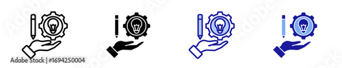 Creative Process  Icon Set Multiple Style Collection