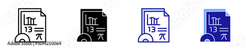 Math  Icon Set Multiple Style Collection