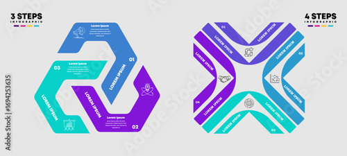 infographics modern template with 4 options for presentations. Vector illustration Eps	
