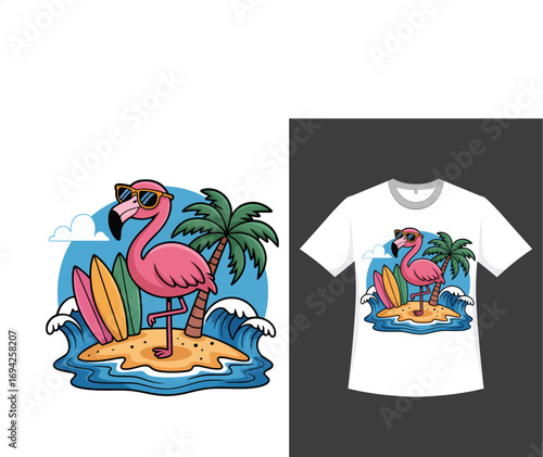 Flamingo t-shirt vector design