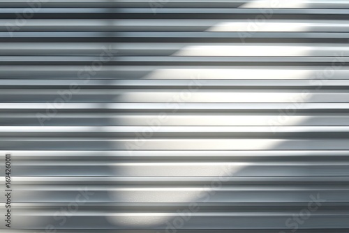 Abstract metal panel with light and shadow