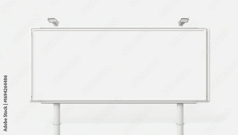 Fototapeta premium Large blank, empty, white billboard screen