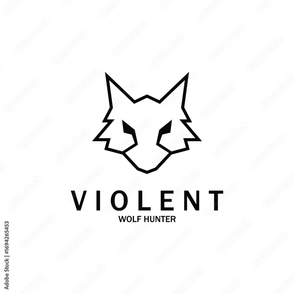Fototapeta premium Wolf vector illustration design