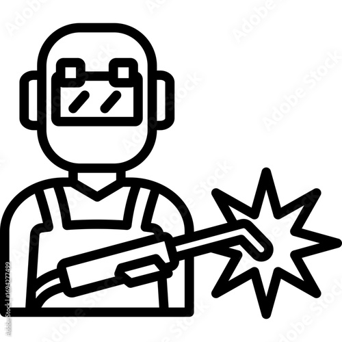 Metal Fabrication line icon