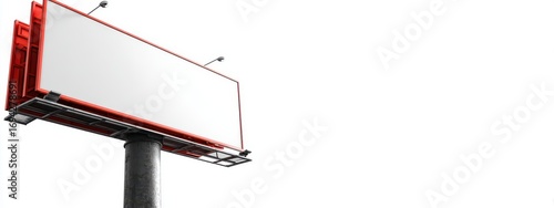 Empty Billboard on a Bright Background Ready for Advertising Space