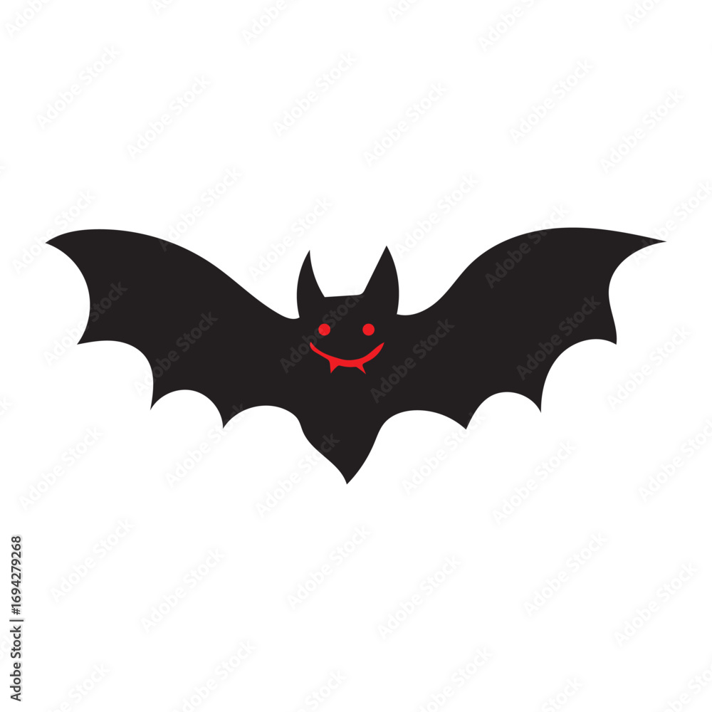Fototapeta premium happy halloween vector bat design