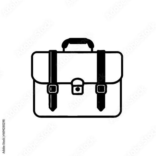 Briefcase Line Art Icon