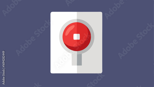 Emergency Call Button An image of an emergency call button mounted on the wall near the with an icon indicating its purpose.