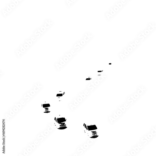 A monochrome depiction of several vehicles dispersed across a white background in a scattered formation