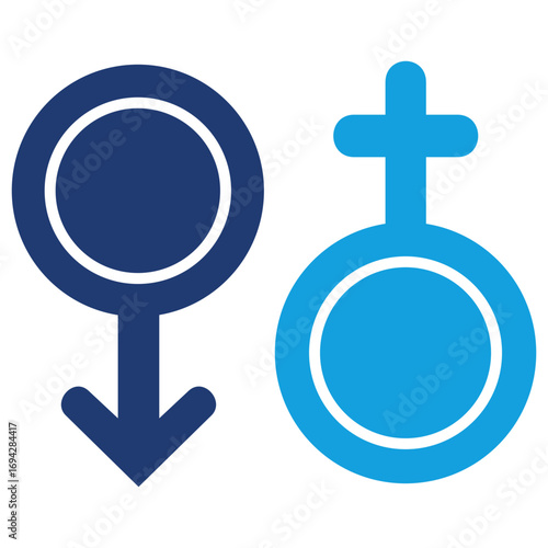 Gender Flat Blue Icon