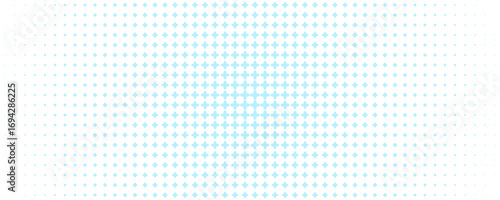 Abstract glowing cross background, halftone gradient pattern, sparkle particles texture. Futuristic background for medical scientific research innovation technology design, scifi style. Vector BG